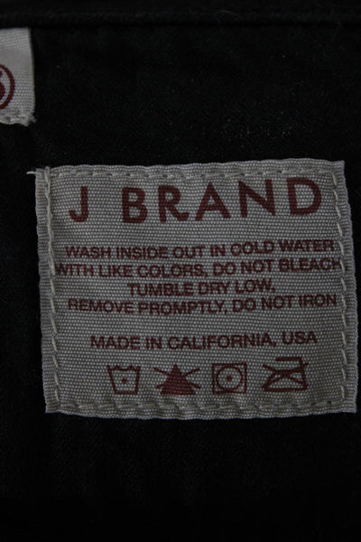 J Brand Womens Skinny Black Jeans Low Rise Cotton Blend Size 25