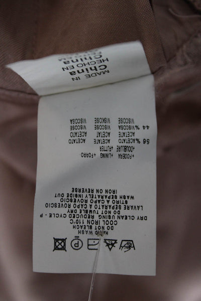 See by Chloe Women Pleated Silk Knee Length Skirt Beige Button Size 4