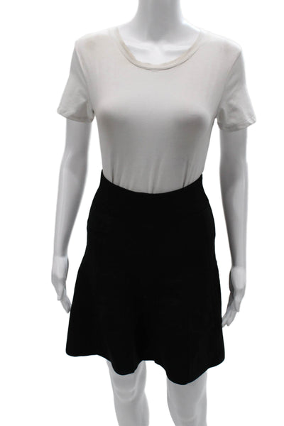 Ted Baker London Women A-Line Mini Skirt Black Viscose Blend Size 1