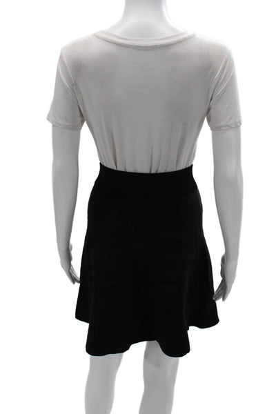 Ted Baker London Women A-Line Mini Skirt Black Viscose Blend Size 1