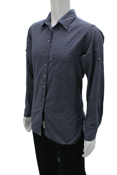 Rag & Bone Mens Plaid Button Down Shirt Blue Red Cotton Size 8