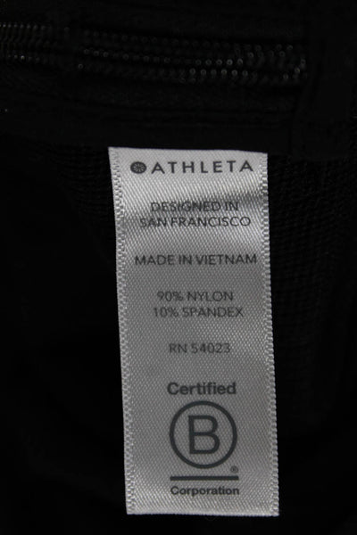 Athleta Women Black Nylon Ankle Pants Zip Size 16