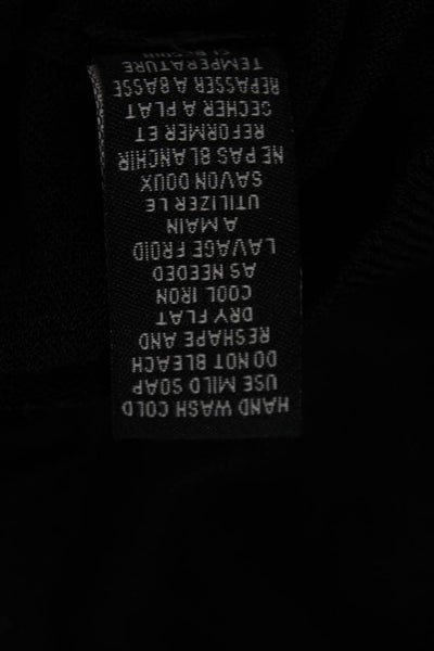 Karoo Mark Eisen Women Linen V-Neck Black Long Sleeve Pullover Blouse Size 1