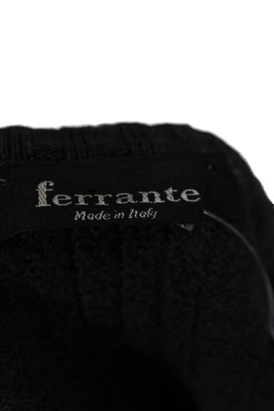 Ferrante Unisex Adults Wool Pullover Sweater Gray Crew Neck Long Sleeve Size M