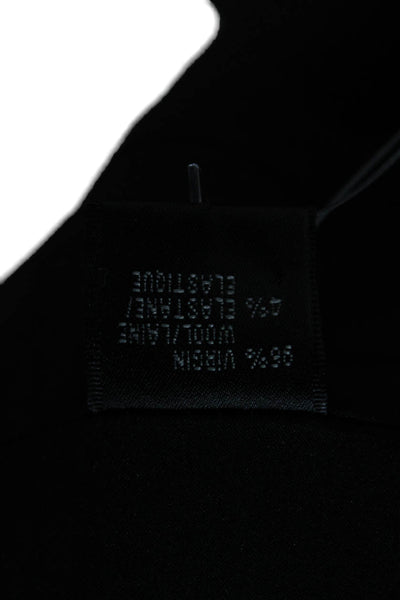Lafayette 148 New York Womens Blazer Black Wool Button Long Sleeve Size 14