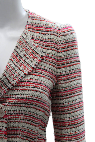Rebecca Taylor Womens Basic Striped Multicolor Button Jacket Size 0