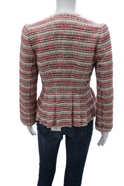 Rebecca Taylor Womens Basic Striped Multicolor Button Jacket Size 0