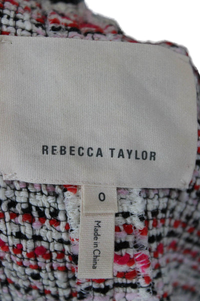 Rebecca Taylor Womens Basic Striped Multicolor Button Jacket Size 0