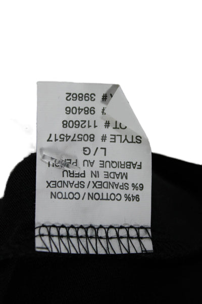 Theory Women Sleeveless V Neck Black Cotton Tunic Tank Size L