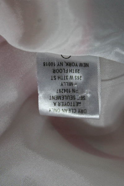 Milly Of New York Women Silk Multicolor V-Neck Slip Dress Knee Length Size 6