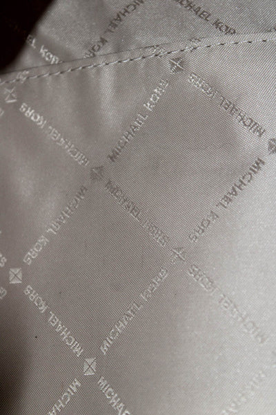 Michael Kors Womens Leather Gold Tone Crossbody Shoulder Handbag Beige