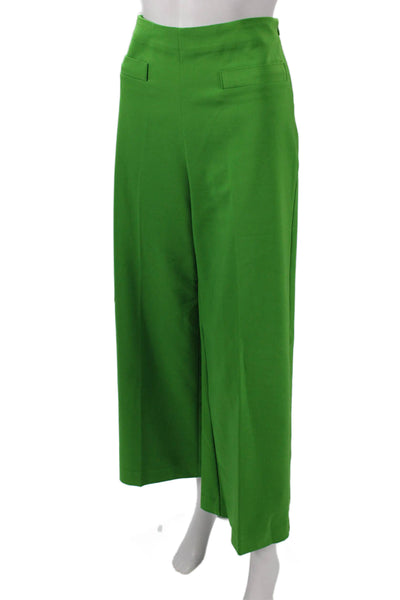 MNG Womens Dress Pants Green Polyester Zip 26in Size 8
