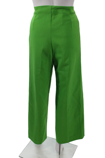 MNG Womens Dress Pants Green Polyester Zip 26in Size 8