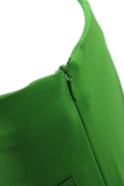 MNG Womens Dress Pants Green Polyester Zip 26in Size 8