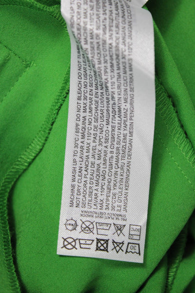 MNG Womens Dress Pants Green Polyester Zip 26in Size 8