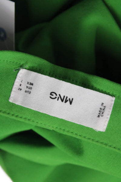 MNG Womens Dress Pants Green Polyester Zip 26in Size 8