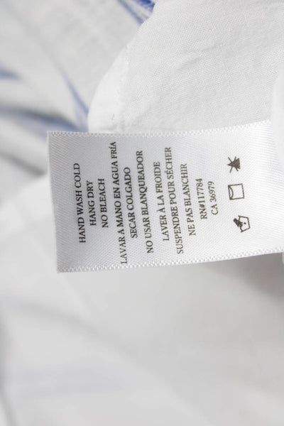 Rails Women Sundress White Linen Striped V Neck Long Sleeveless Size M