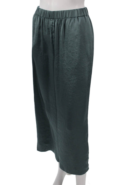 Theory Women Dress Pants Green Polyester Pull On Inseam 26 Size PP