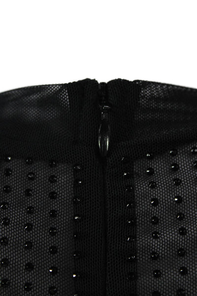 Generation Love Womens Black Basic Crew Neck Long Sleeve Blouse Size L