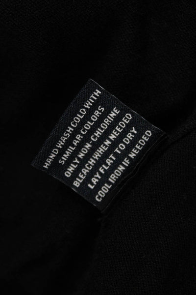 525 America Women Turtleneck Pullover Sweater Black Rayon Long Sleeve Size L
