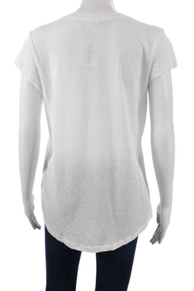Zadig & Voltaire Womens Basic White Cotton Short Sleeve T-Shirt Size L