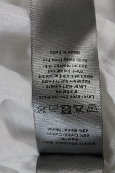 Zadig & Voltaire Womens Basic White Cotton Short Sleeve T-Shirt Size L