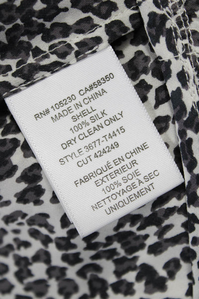 Joie Women Silk Sleeveless Cowl Neck Animal Print Blouse Size S