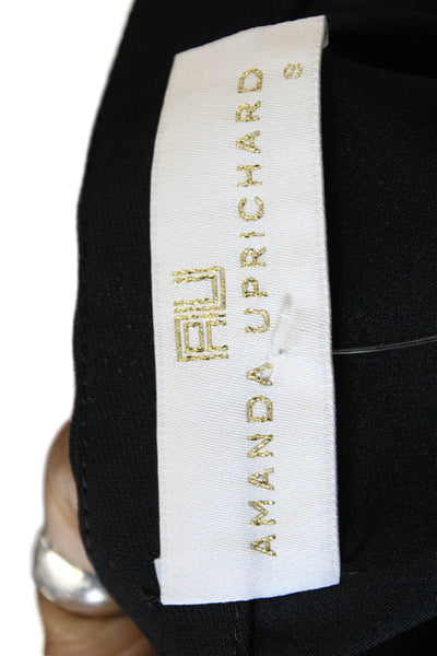 Amanda Uprichard Women Black Basic Short Sleeve Blouse Size S