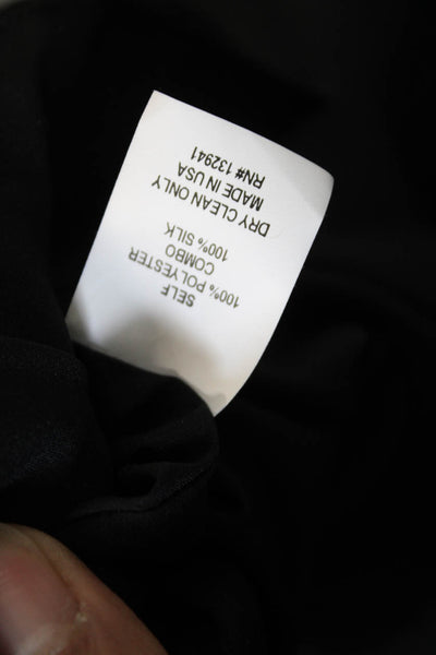 Amanda Uprichard Women Black Basic Short Sleeve Blouse Size S