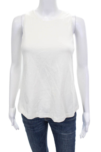 Club Monaco Womens Basic Sleeveless Tank White Viscose Petite Size S