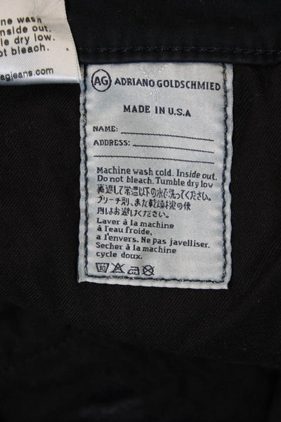 AG Adriano Goldschmied Womens Skinny Jeans Blue Button Cotton Size 28