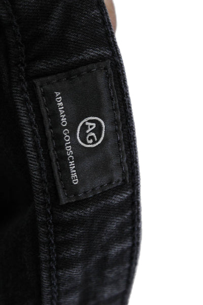 AG Adriano Goldschmied Womens Cropped High Rise Black Jeans Size 27