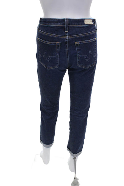 AG Adriano Goldschmied Women Cropped High Rise Blue Jeans Size 28