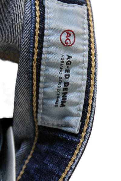 AG Adriano Goldschmied Women Cropped High Rise Blue Jeans Size 28