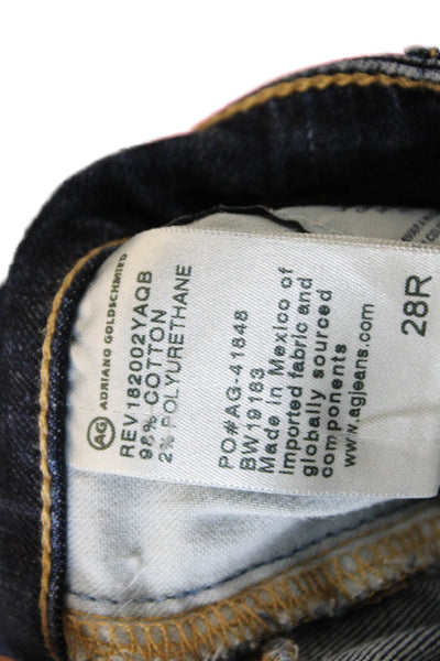 AG Adriano Goldschmied Women Cropped High Rise Blue Jeans Size 28