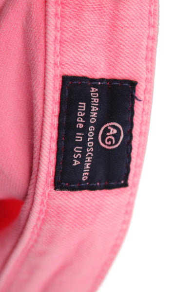 AG Adriano Goldschmied Womens Skinny Jeans Pink Cotton Low Rise Size 28