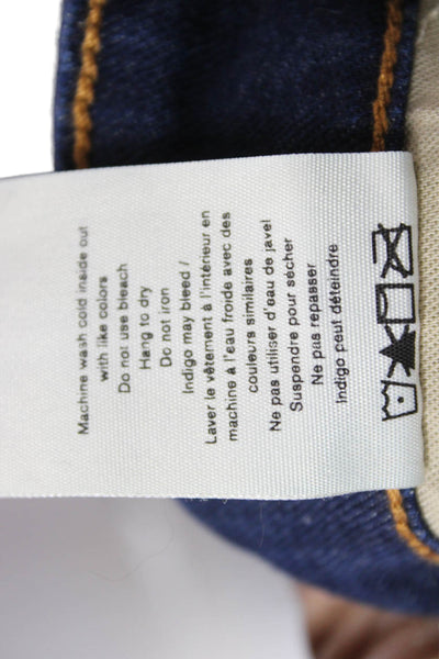 Rag & Bone Women Cropped High Rise Blue Cotton Jeans Size 28