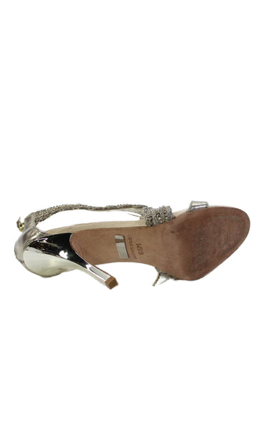 Badgley Mischka Open Toe Strappy Stiletto Sandals Gold Size 6.5