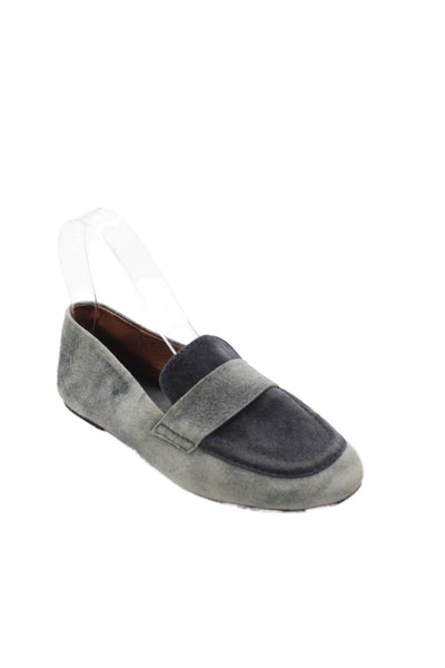 NewbarK Women's Suede Slip-On Loafers Shoes Gray Size 6.5