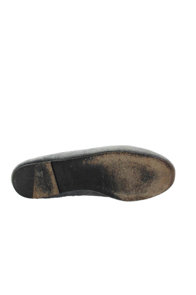 NewbarK Women's Suede Slip-On Loafers Shoes Gray Size 6.5