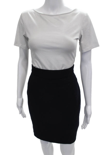 Moschino Cheap & Chic Women Black Straight Pencil Mini Skirt Size 10