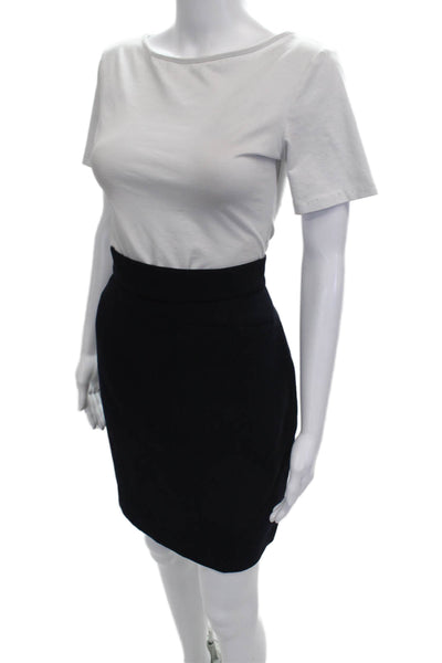 Moschino Cheap & Chic Women Black Straight Pencil Mini Skirt Size 10