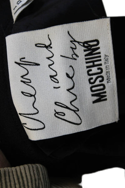 Moschino Cheap & Chic Women Black Straight Pencil Mini Skirt Size 10