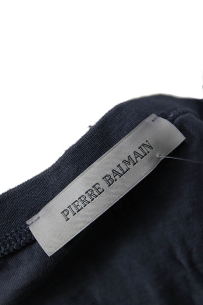 Pierre Balmain Womens Tunic Tank Gray Cotton Sleeveless Round Neck Size M