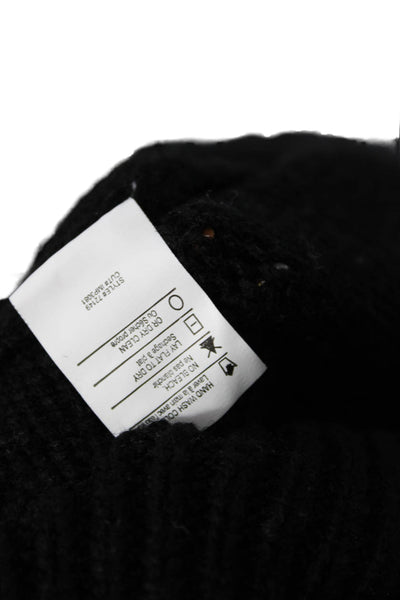 Elie Tahari Womens Cardigan Black Wool Blend Collared 3/4 Sleeve Size XS
