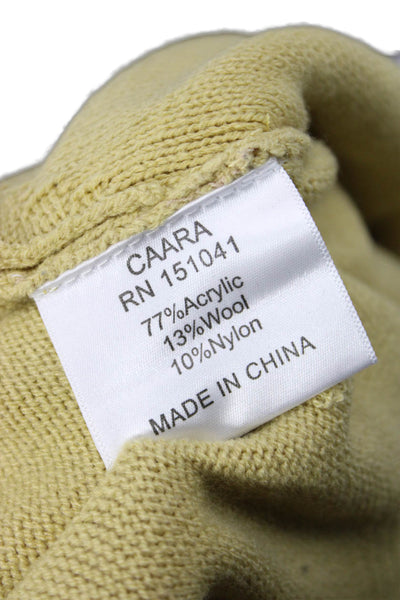 Caara Women Jogger Yellow Acrylic Drawstring Size L
