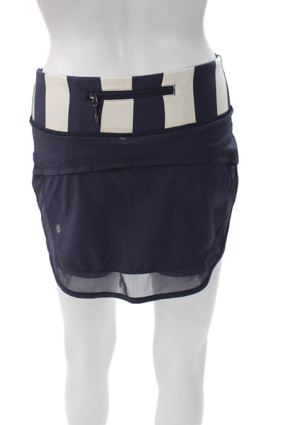 Lululemon Women Athletic Blue Polyester Blend Skort Pull On Size 2