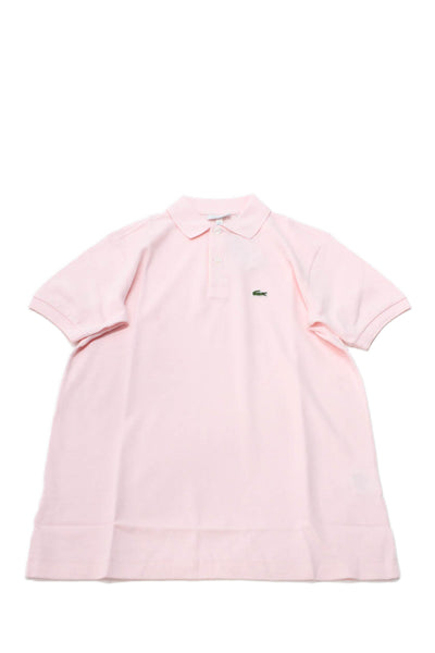 Lacoste Girls Short Sleeve Collared Polo Shirt Cotton Pink Size 14