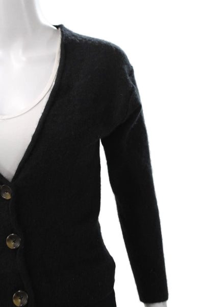 Free People Womens Black Cashmere V-Neck Cardigan Long Sleeve Size XS
