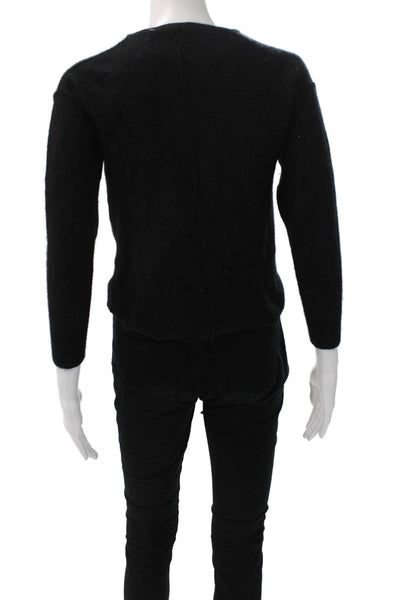 Free People Womens Black Cashmere V-Neck Cardigan Long Sleeve Size XS